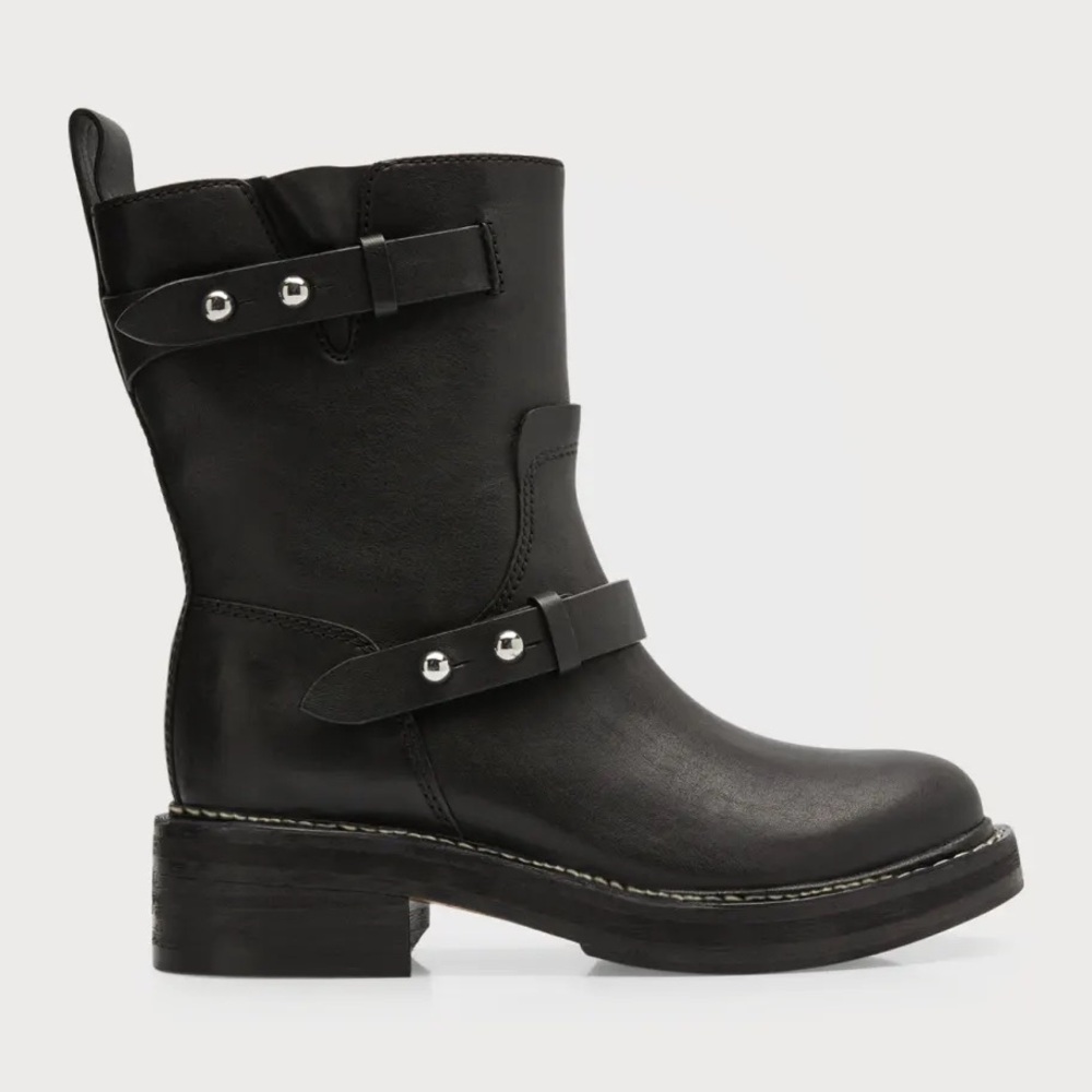 Rag & Bone RB Moto Boots Black Leather Size 38 / US 8 – Worn Once – Retail $595